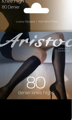 Tights & Socks|Tights & Socks*Aristoc 80 Denier Opaque Knee Highs - Black