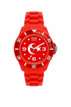 Watches*Ice-Watch 000541 ICE World 35mm Quartz Watch Red