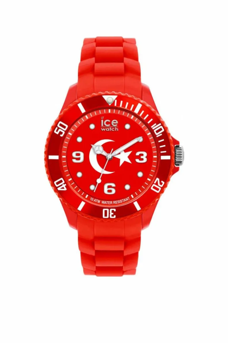 Watches*Ice-Watch 000541 ICE World 35mm Quartz Watch Red