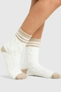 Tights & Socks|Tights & Socks*boohoo 2 Pack Cable Knit Stripe Detail Slouchy Socks multi