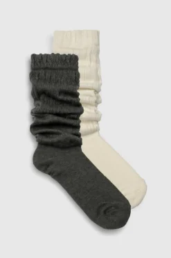 Tights & Socks|Tights & Socks*boohoo 2 Pack Knitted Slouchy Socks multi