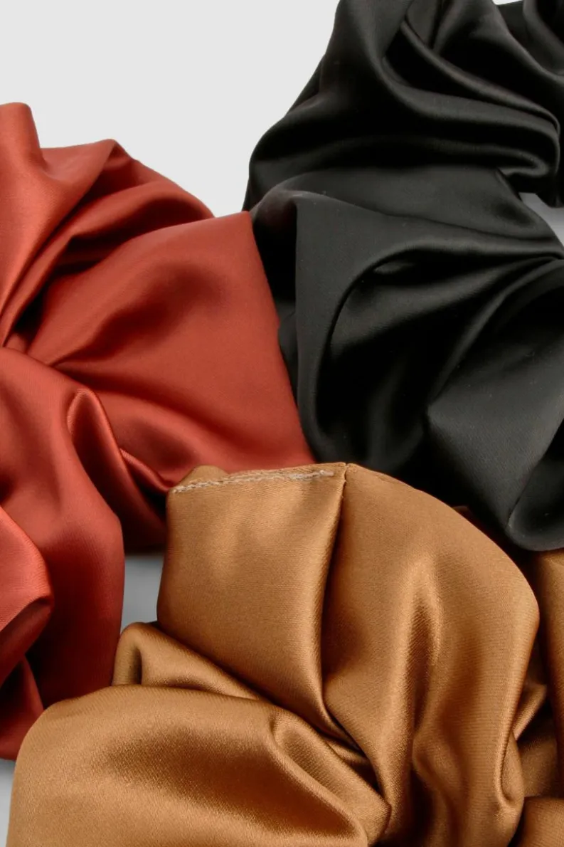 Hair Accessories*boohoo 3 Pack Satin Oversized Scrunchie multi
