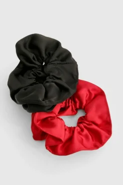 Hair Accessories*boohoo 2 Pack Satin Scrunchies multi
