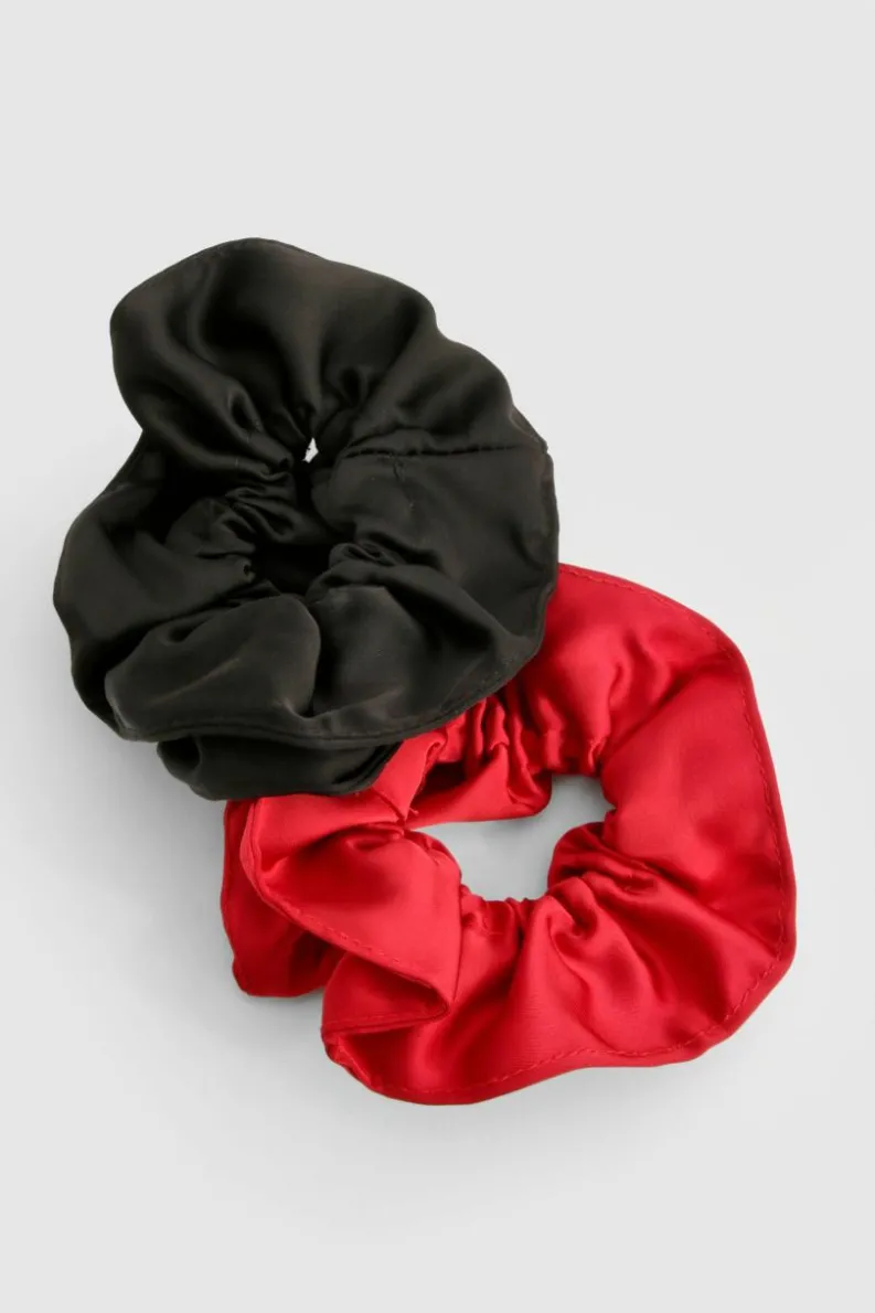 Hair Accessories*boohoo 2 Pack Satin Scrunchies multi