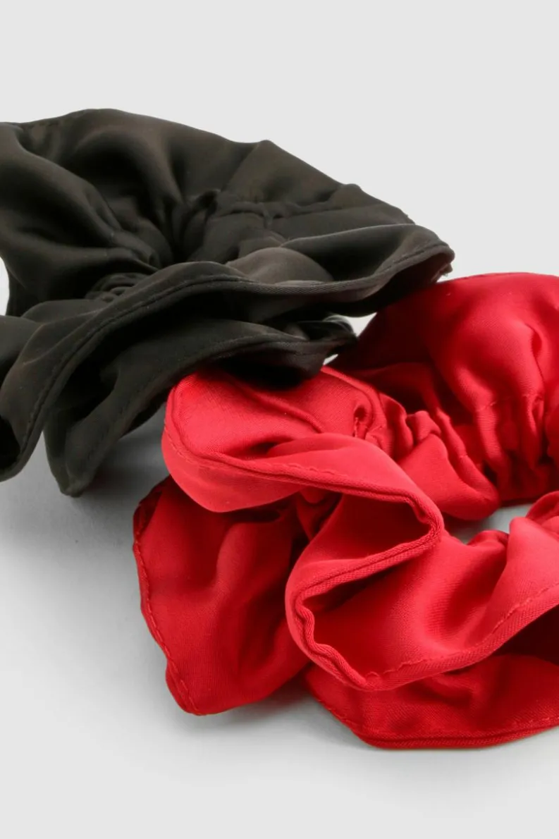 Hair Accessories*boohoo 2 Pack Satin Scrunchies multi