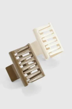 Hair Accessories*boohoo 2 Pack Square Claw Hair Clip multi