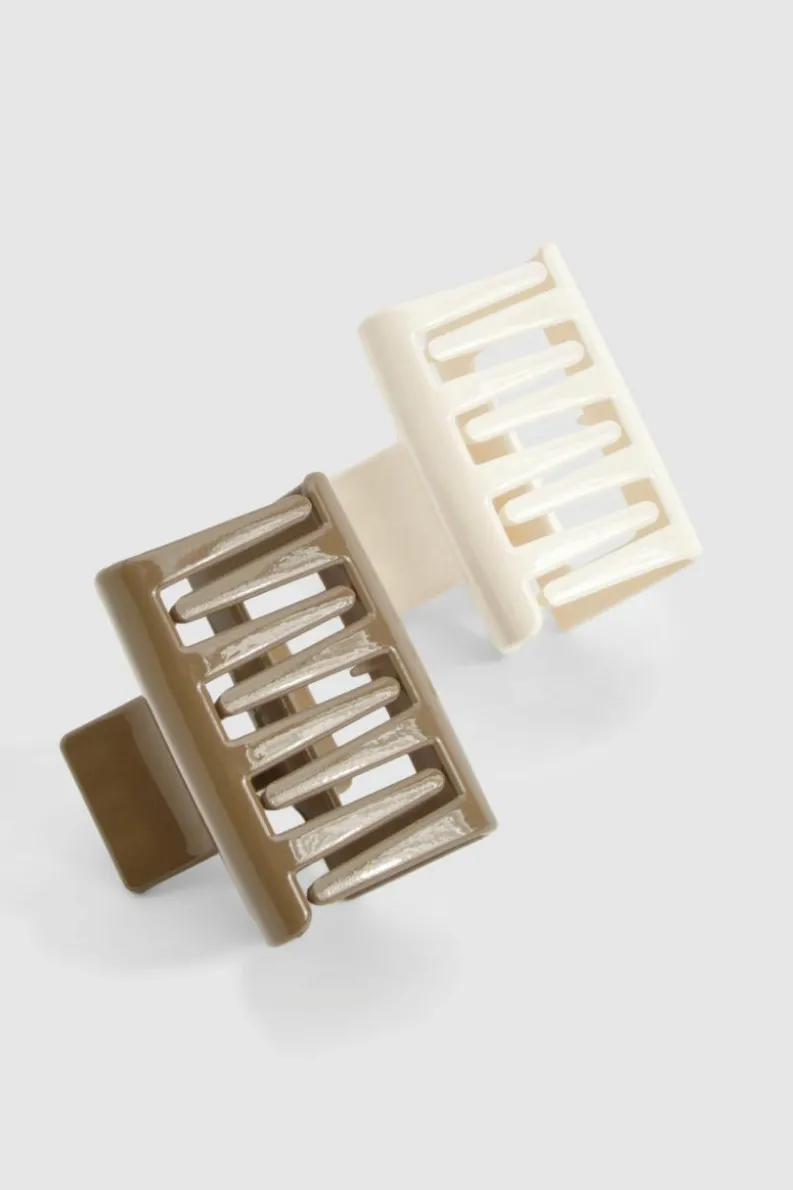 Hair Accessories*boohoo 2 Pack Square Claw Hair Clip multi