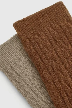 Tights & Socks|Tights & Socks*boohoo 2 Pack Tonal Soft Slouchy Socks multi