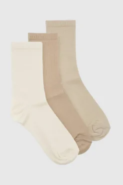 Tights & Socks|Tights & Socks*boohoo 3 Pack Tonal Sport Socks multi