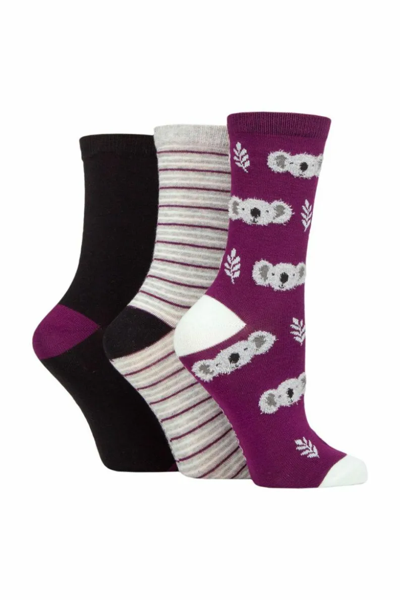 Tights & Socks|Tights & Socks*SOCKSHOP 3 Pair Bamboo Feather Socks Mauve