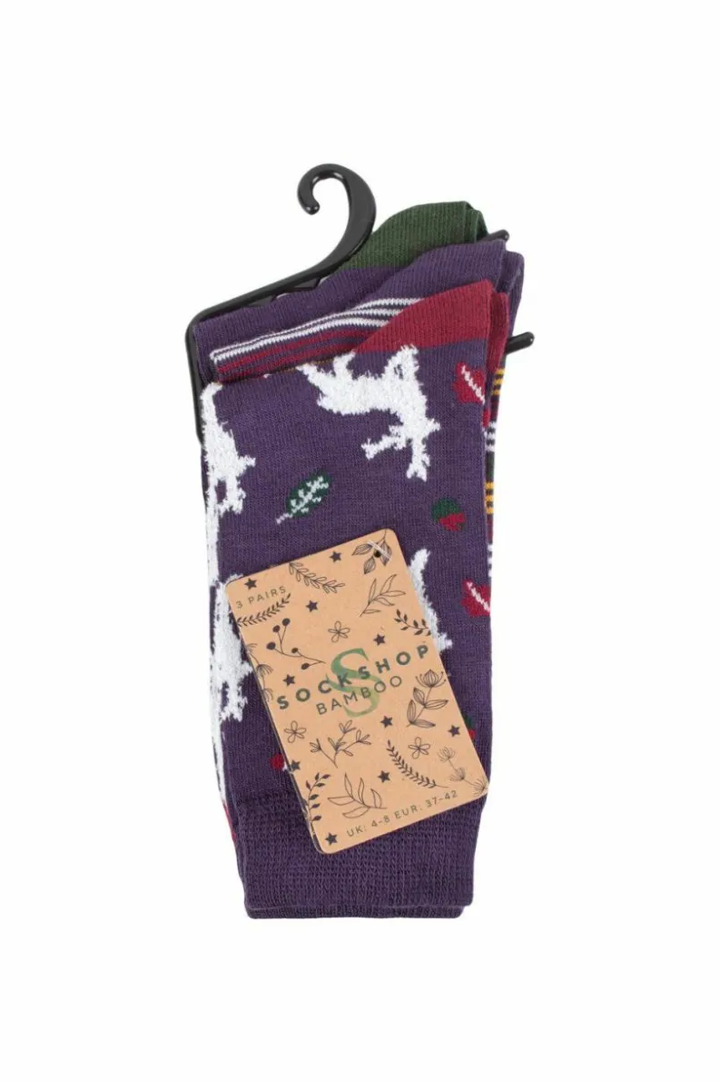 Tights & Socks|Tights & Socks*SOCKSHOP 3 Pair Bamboo Feather Socks Mauve