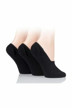 Tights & Socks|Tights & Socks*SOCKSHOP 3 Pair Bamboo Fine High Cut Liner Black