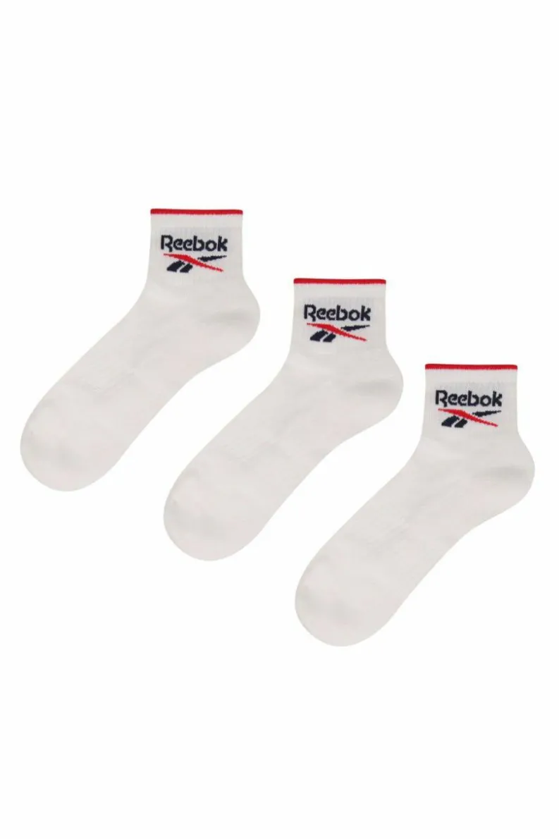 Tights & Socks|Tights & Socks*Reebok 3 Pair Pack Quarter Sport Sock With Cushioned Sole White