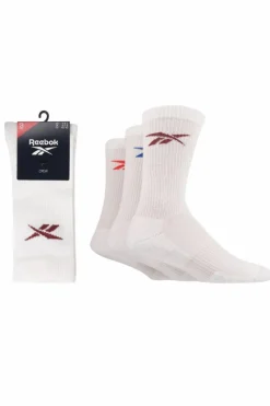 Tights & Socks|Tights & Socks*Reebok 3 Pair Pack Sport Sock With Cushioned Sole White