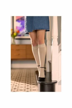 Tights & Socks|Tights & Socks*SOCKSHOP 2 Pair Plain and Patterned Bamboo Knee High Socks with Smooth Toe Seams Grey