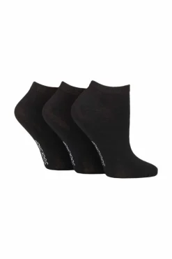 Tights & Socks|Tights & Socks*SOCKSHOP 3 Pair Striped, Plain, Ribbed and Mesh Bamboo Trainer Socks Natural