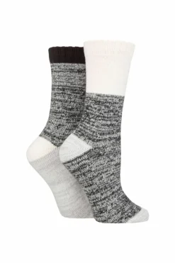 Tights & Socks|Tights & Socks*SOCKSHOP 2 Pair Velvet Soft Boot Socks Black