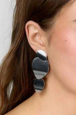 Earrings*NastyGal Abstract Circle Drop Earrings silver