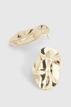 Statement Earrings*boohoo Abstract Stud Statement Earrings gold