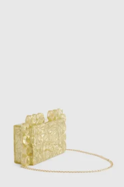 Handbags|Clutch Bags*boohoo Acrylic Shimmer Clutch Bag gold