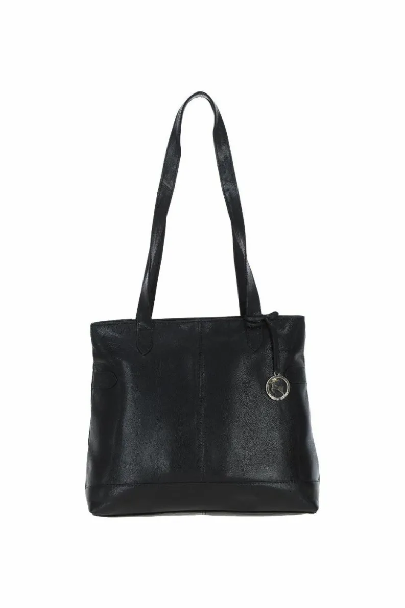 Shoulder Bags|Handbags*Ashwood Leather Alice' Elegant Real Leather Shoulder Bag Black