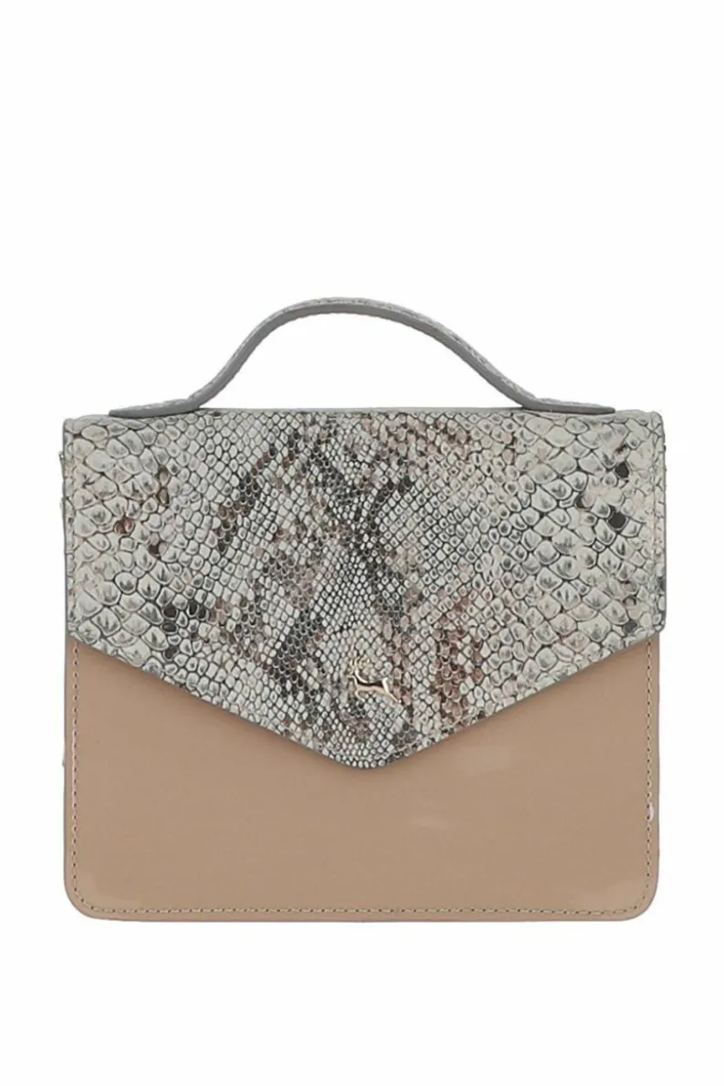 Shoulder Bags*Ashwood Leather Allegra' Patent Leather Small Cross Body Bag Nude