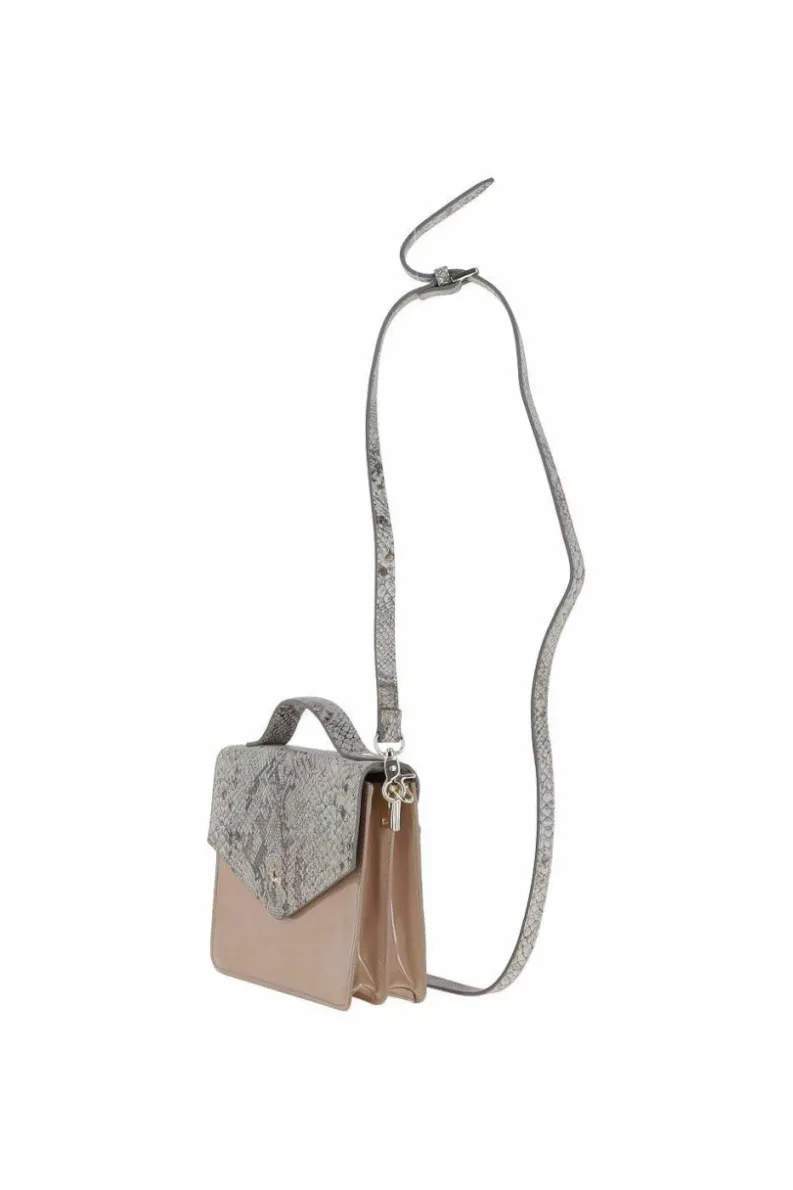 Shoulder Bags*Ashwood Leather Allegra' Patent Leather Small Cross Body Bag Nude