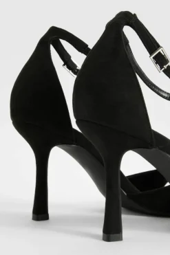 Heels*boohoo Almond Toe 2 Part Heels black