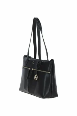 Shoulder Bags|Tote Bags*Ashwood Leather Amelia' Sleek Real Leather Tote Bag Black