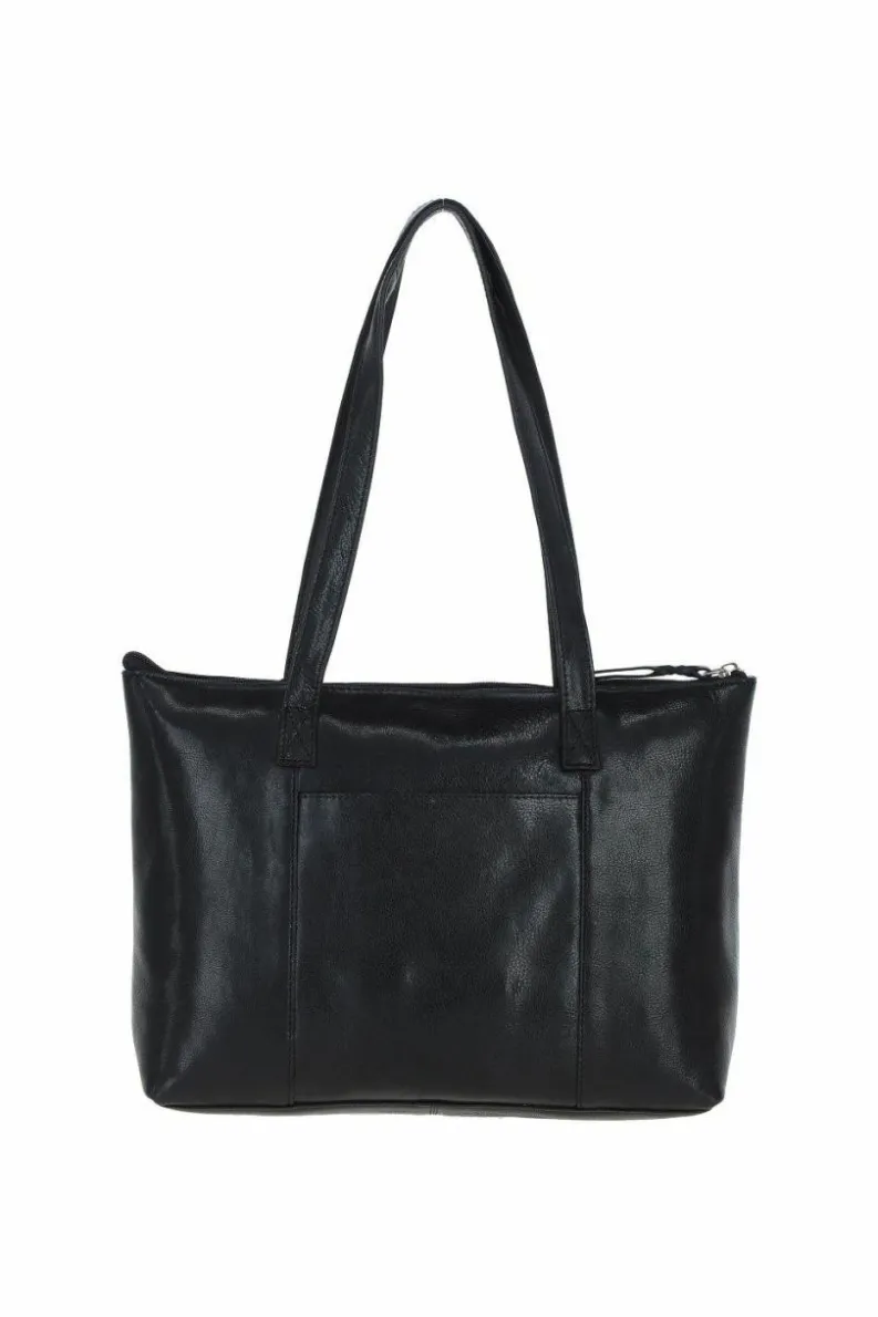 Shoulder Bags|Tote Bags*Ashwood Leather Amelia' Sleek Real Leather Tote Bag Black