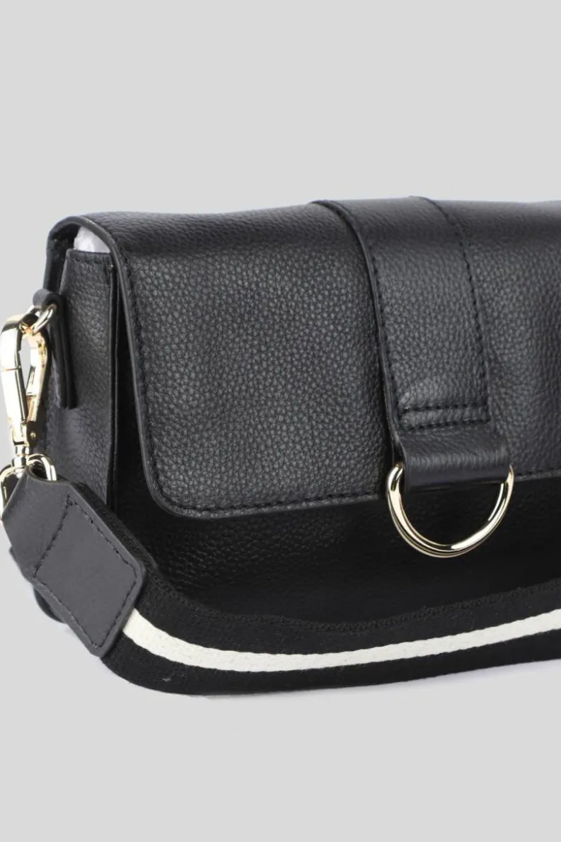 Handbags|Cross-Body Bags*Ashwood Leather Amore di Cuoio' Real Leather Small Crossbody Bag Black