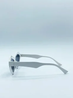 Sunglasses*SVNX Angular Sunglasses in White