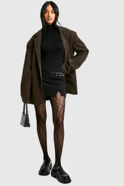Tights & Socks|Tights & Socks*boohoo Animal Pattern Tights black