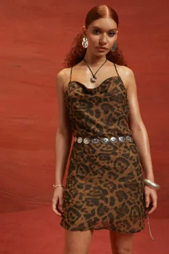 Mini Dresses|Dresses*boohoo Animal Print Mini Dress brown