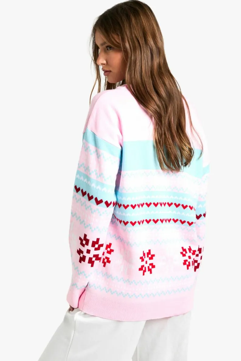 Jumpers|Jumpers & Cardigans*boohoo Apres Ski Christmas Jumper pink