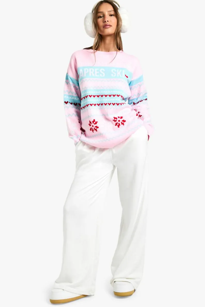 Jumpers|Jumpers & Cardigans*boohoo Apres Ski Christmas Jumper pink