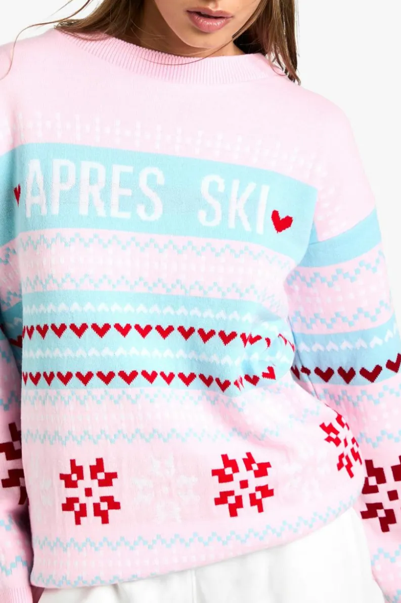 Jumpers|Jumpers & Cardigans*boohoo Apres Ski Christmas Jumper pink