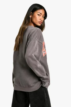 Sweatshirts|Hoodies & Sweatshirts*boohoo Arizona Cowgirl Club Overdyed Sweatshirt chocolate