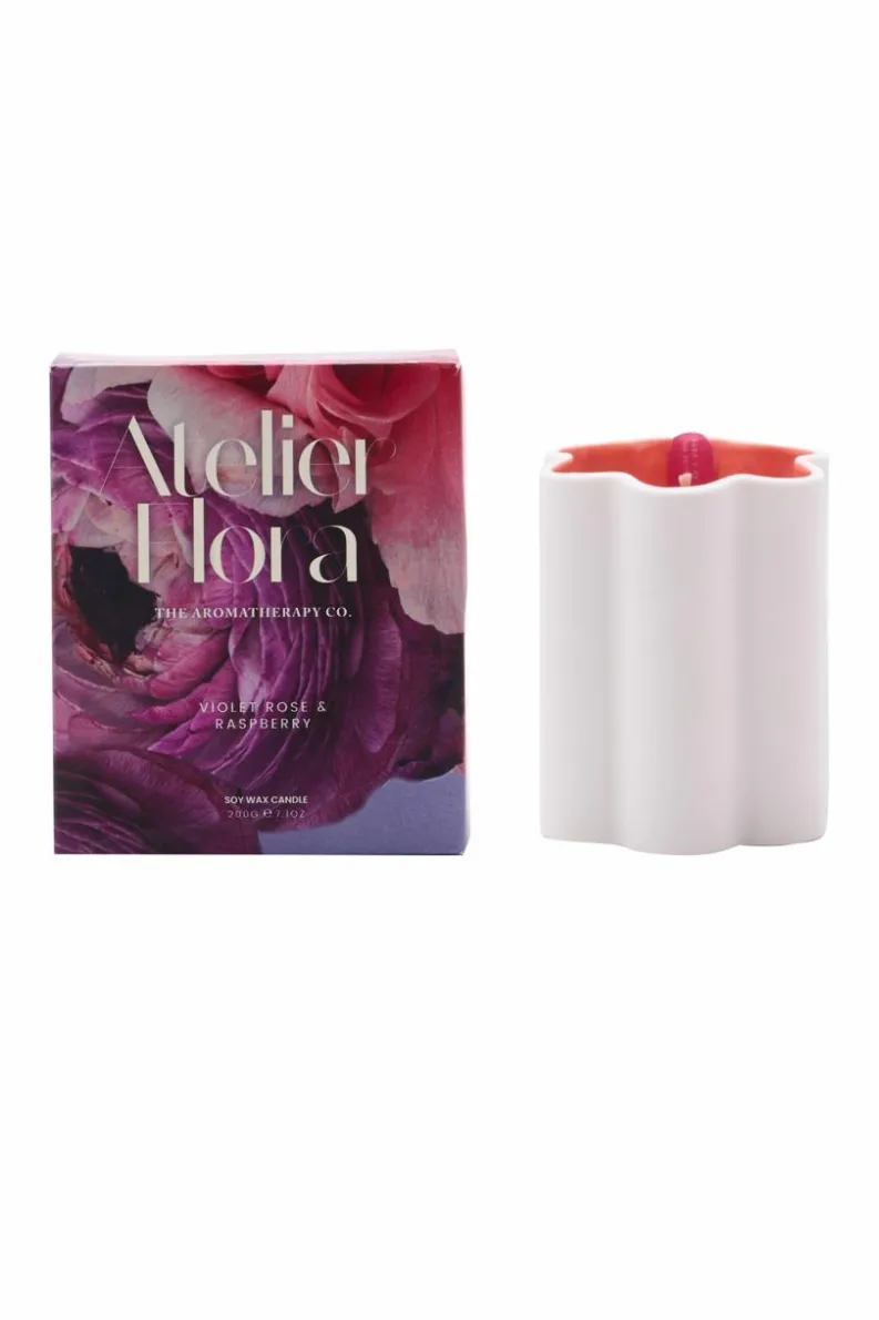 Candles & Diffusers|Candles*The Aromatherapy Company Atelier Flora 200g Candle - Violet Rose & Raspberry White