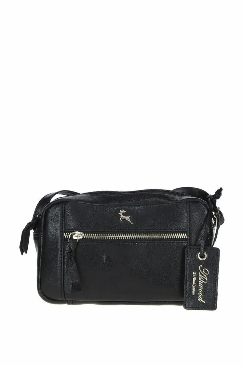 Handbags|Cross-Body Bags*Ashwood Leather Audrey' Leather Crossbody Bag with Adjustable Strap Black