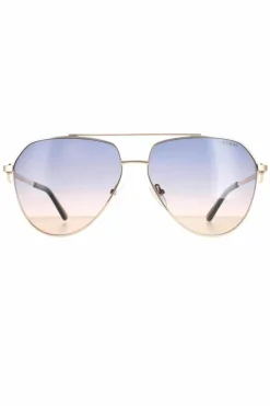 Sunglasses*Guess Aviator Blue Gradient GF6140 Gold
