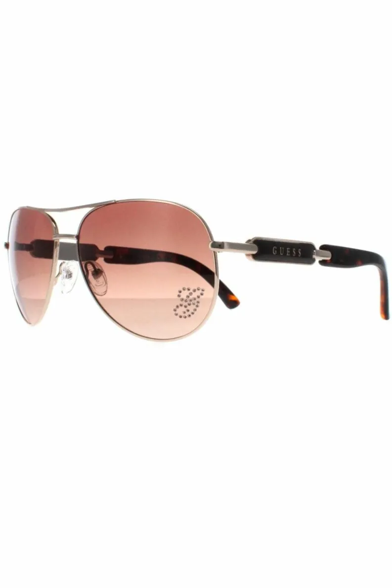 Sunglasses*Guess Aviator Brown Gradient GU7295 Gold