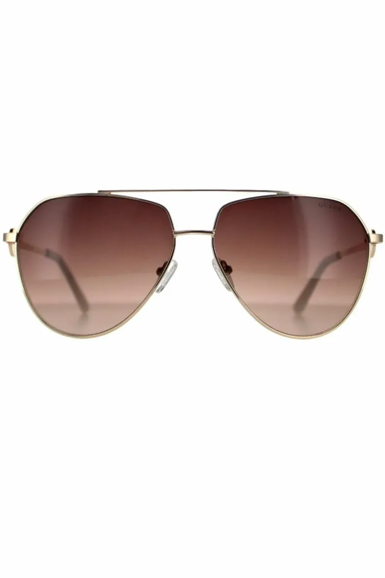 Sunglasses*Guess Aviator Brown Gradient GF6140 Gold