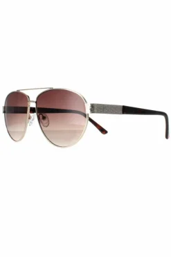 Sunglasses*Guess Aviator Brown Gradient GF0414 Gold