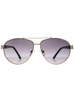 Sunglasses*Guess Aviator Smoke Gradient GF0414 Gold