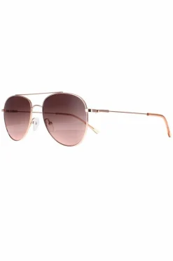 Sunglasses*CALVIN KLEIN Aviator Rose Brown Gradient CK20120S Gold