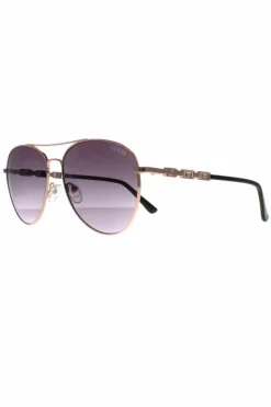 Sunglasses*Guess Aviator Rose Grey Gradient GF6143 Gold