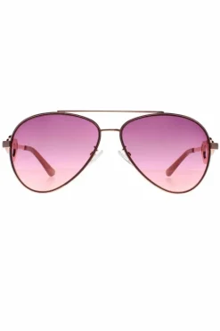 Sunglasses*Guess Aviator Rose Pink Gradient GF0365 Gold