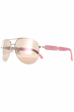 Sunglasses*Guess Aviator Shiny Rose Brown Mirror GU7295 Gold