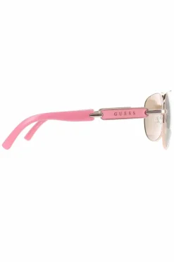 Sunglasses*Guess Aviator Shiny Rose Brown Mirror GU7295 Gold